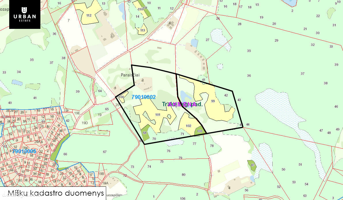 Land for sale Trakų rajono sav., Paraisčiuose