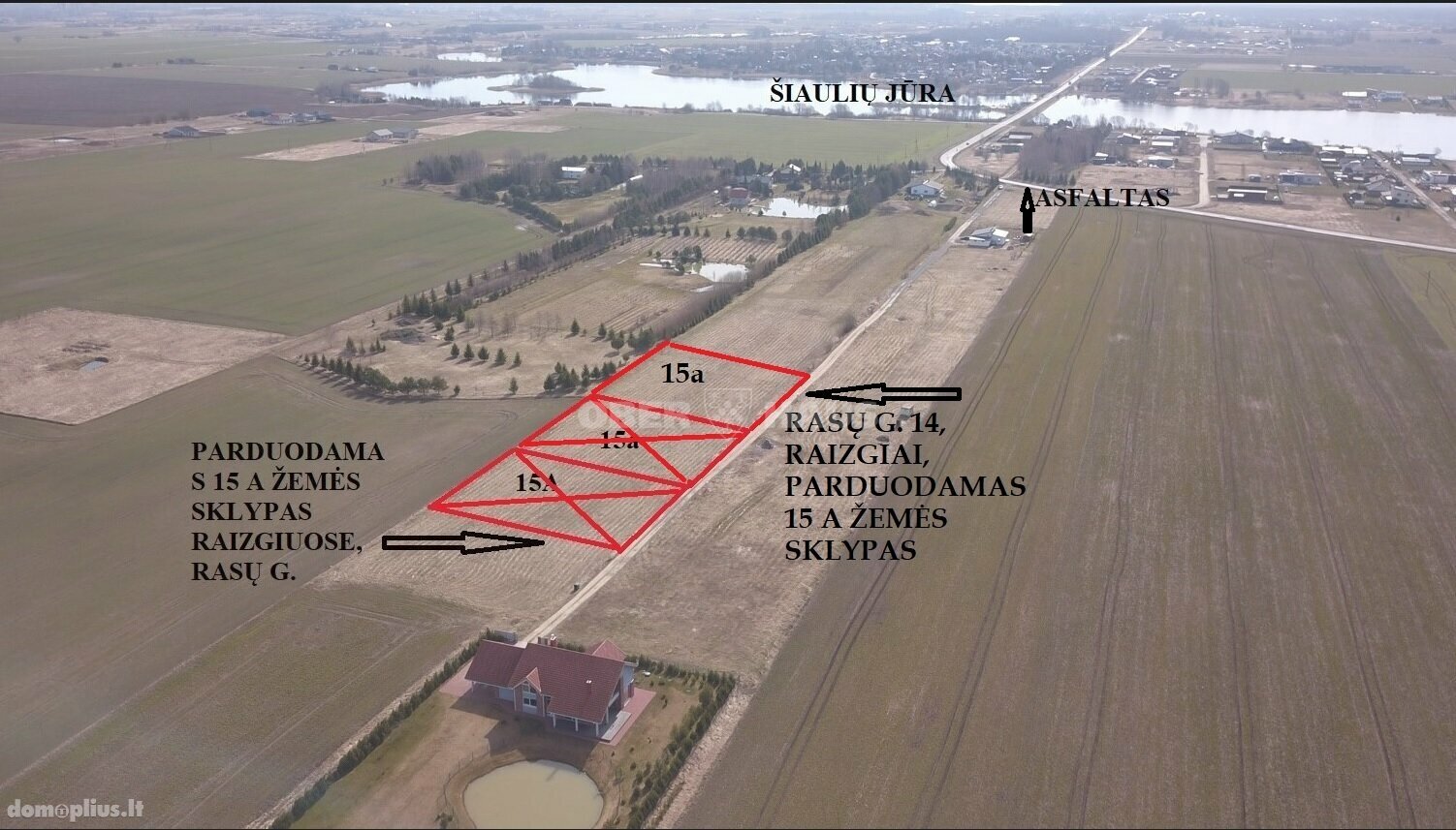 Parduodamas sklypas Šiaulių rajono sav., Raizgiuose