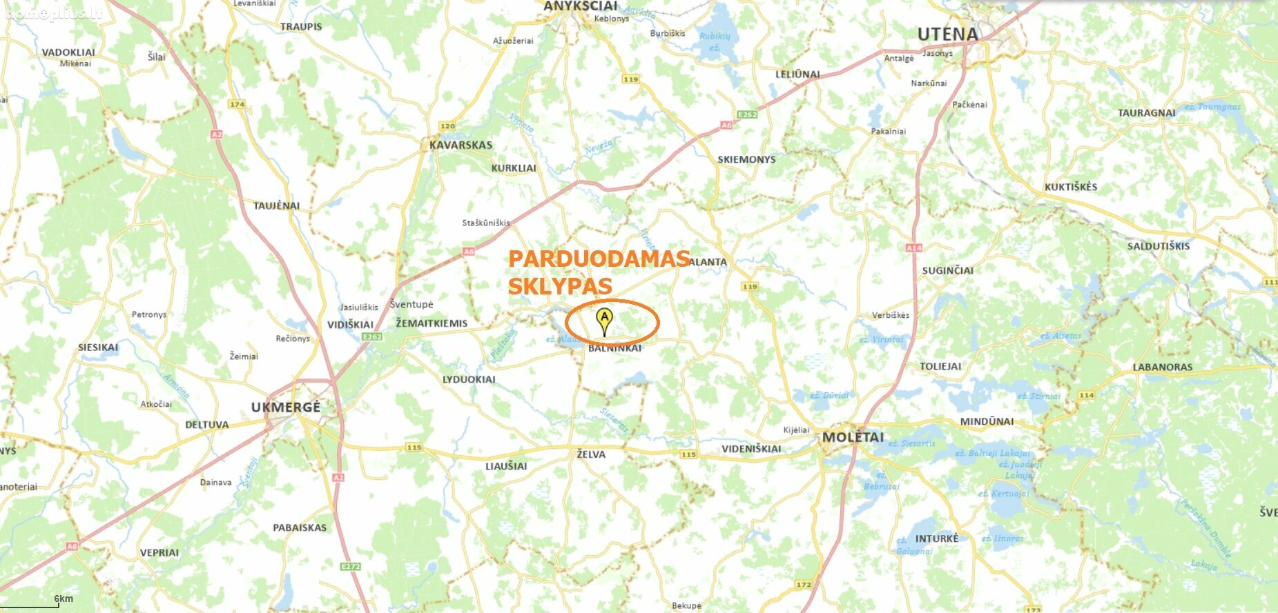 Parduodamas sklypas Molėtų rajono sav., Balninkuose, Alaušų g.
