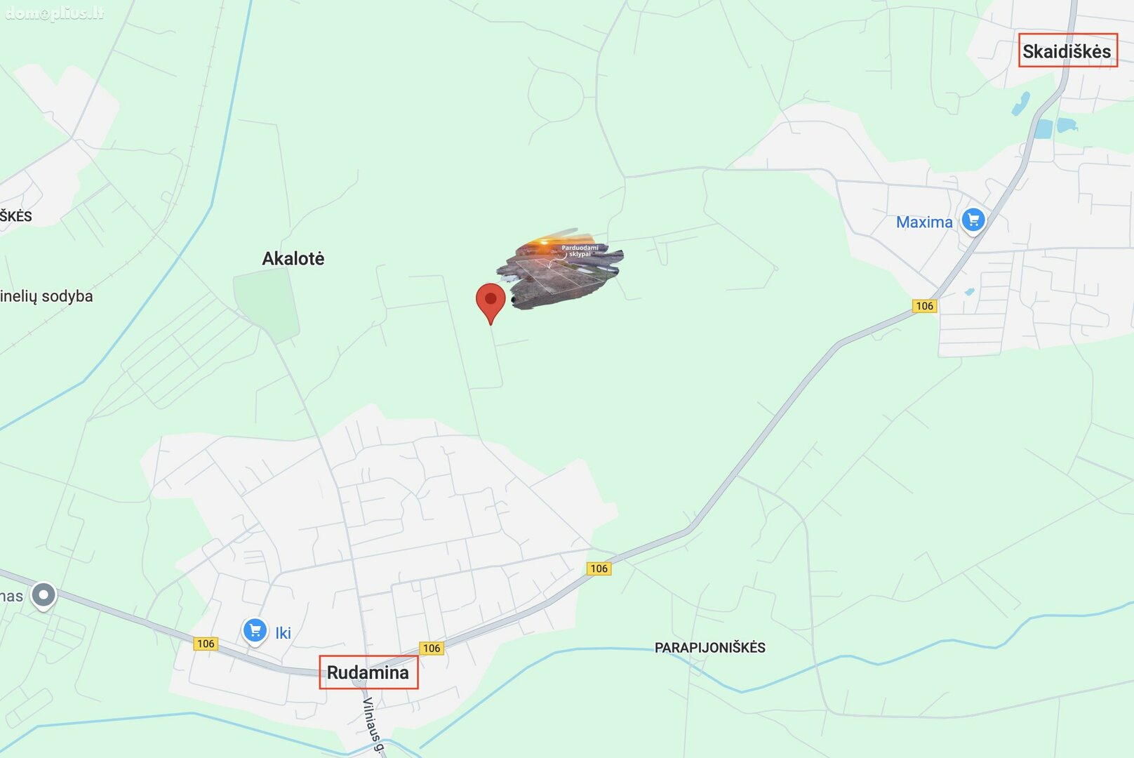Parduodamas sklypas Vilniaus rajono sav., Pagrūšyje, Nakvišų g.