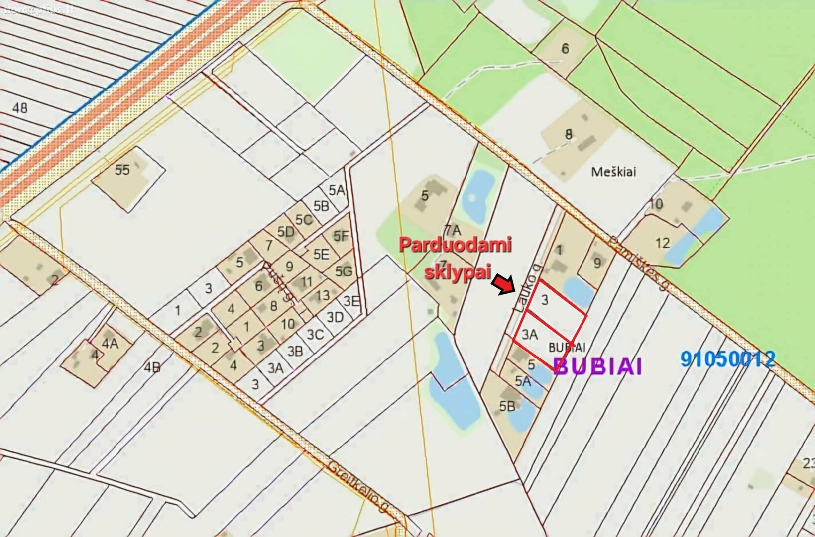 Parduodamas sklypas Šiaulių rajono sav., Bubiuose, Lauko g.