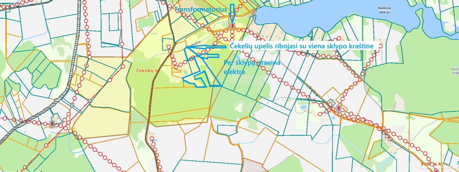 Parduodamas sklypas Trakų rajono sav., Čekeliuose