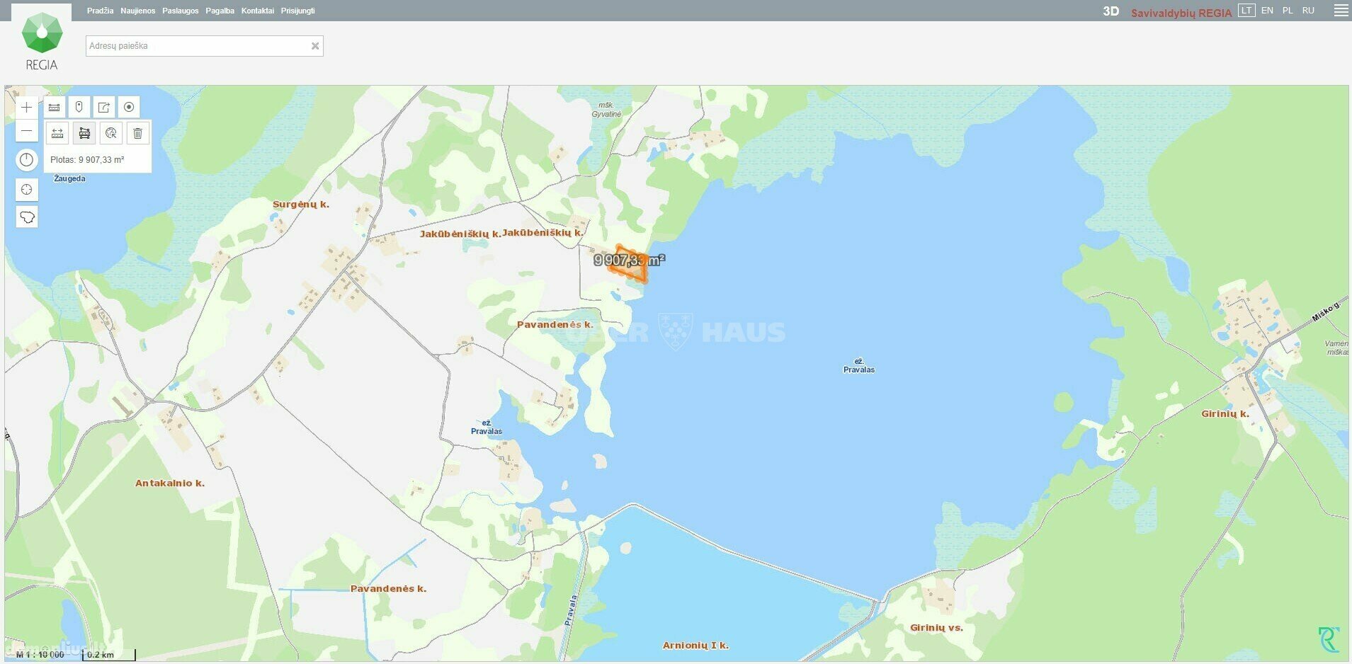 Parduodamas sklypas Molėtų rajono sav., Pavandenėje