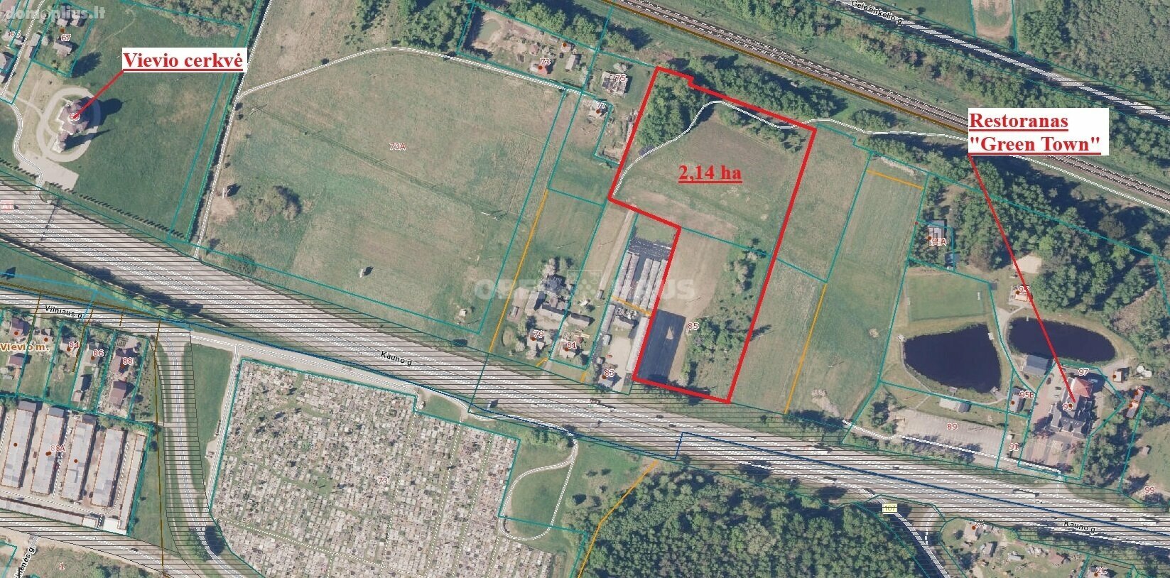 Land for sale Elektrėnų sav., Vievyje, Kauno g.