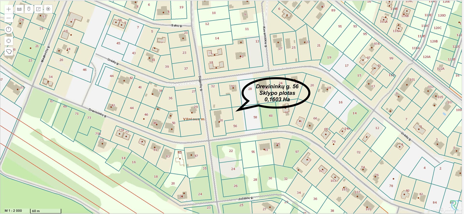 Parduodamas sklypas Vilnius, Vaidotuose
