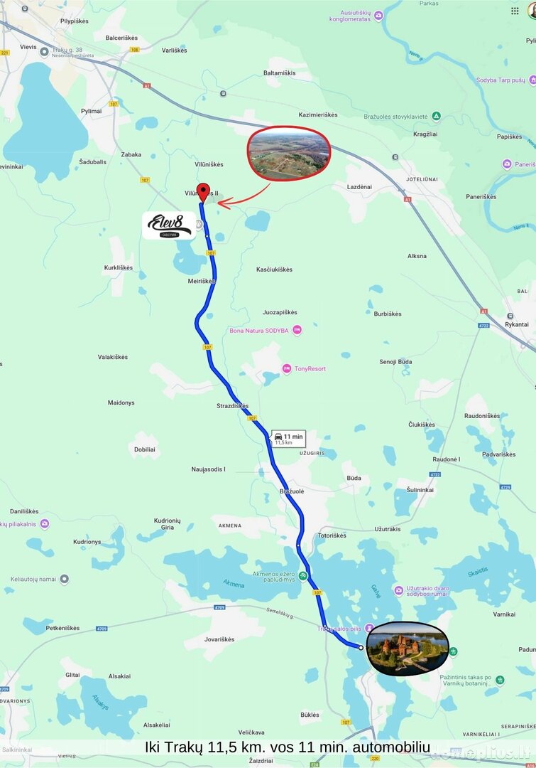 Участок Elektrėnų sav., Vilūniškėse, Trakų g.