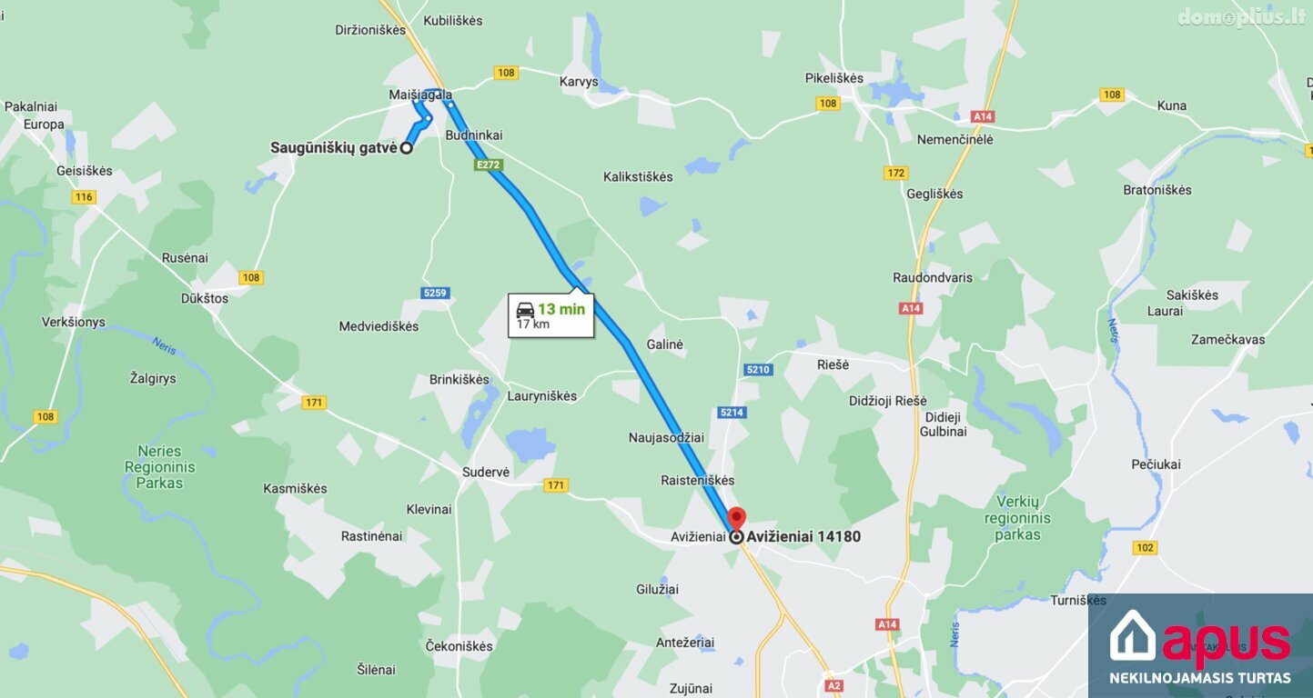 Parduodamas sklypas Vilniaus rajono sav., Maišiagaloje, Saugūniškių g.
