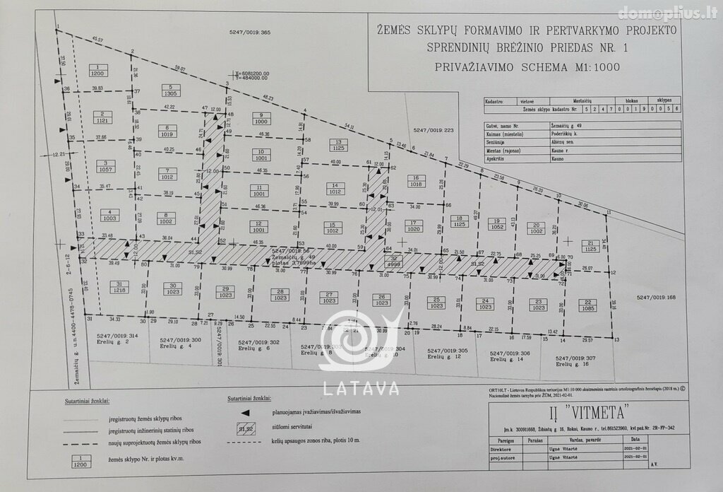 Land for sale Kauno rajono sav., Poderiškiuose