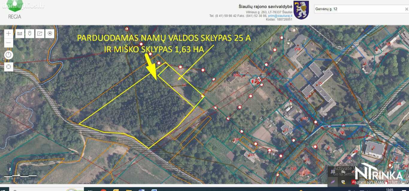 Parduodamas sklypas Šiaulių rajono sav., Bubiuose, Gervėnų g.