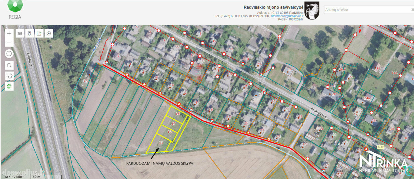 Land for sale Radviliškio rajono sav., Šniūraičiuose, Radviliškio g.