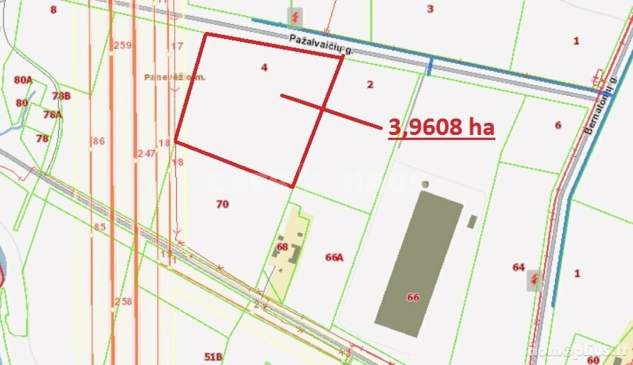 Parduodamas sklypas Panevėžyje, Centre, Pažalvaičių g.