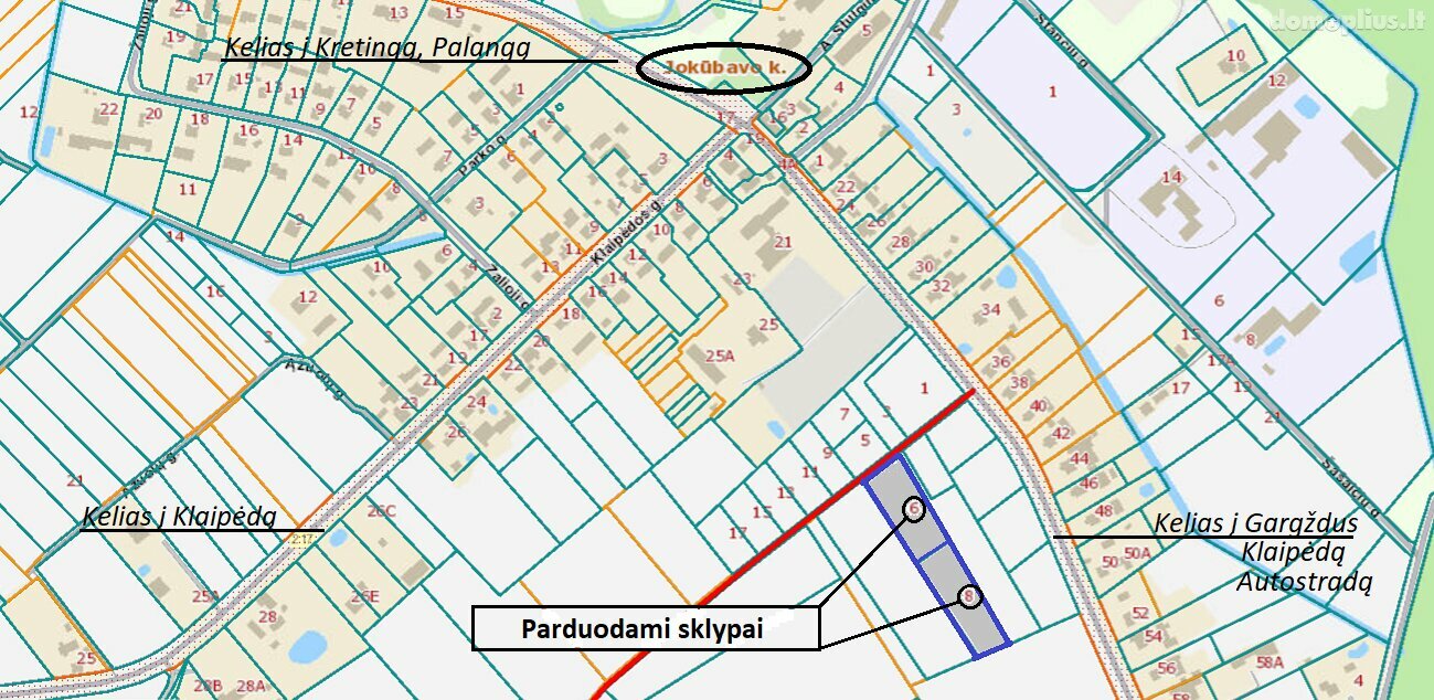 Parduodamas sklypas Kretingos rajono sav., Jokūbave, Jokūbo Ignoto Nagurskio g.