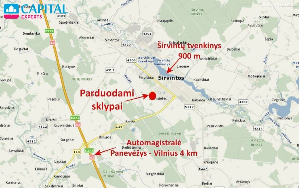 Parduodamas sklypas Širvintų rajono sav., Širvintėlėse