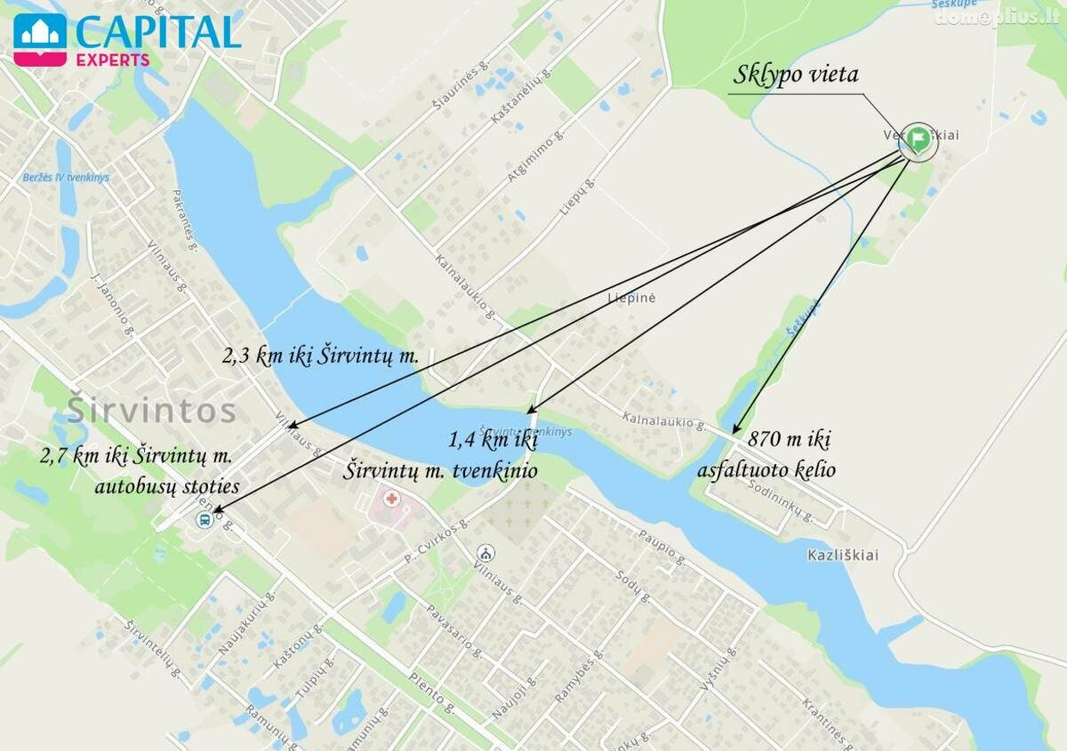 Parduodamas sklypas Širvintų rajono sav., Verbiliškiuose