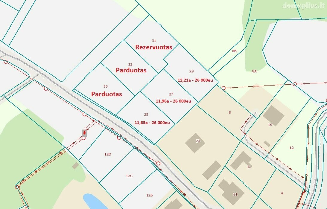 Parduodamas sklypas Vilniaus rajono sav., Pikeliškėse, Beržų g.