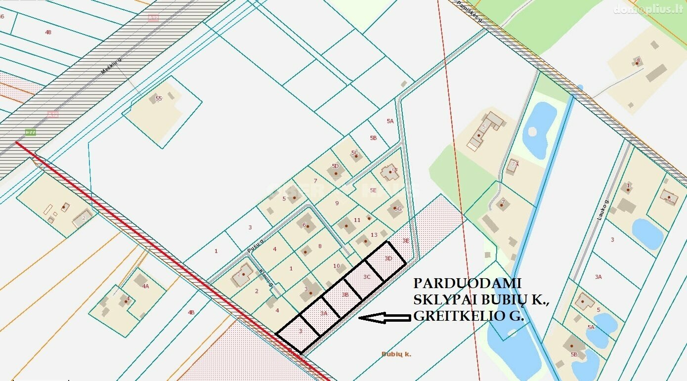 Parduodamas sklypas Šiaulių rajono sav., Bubiuose
