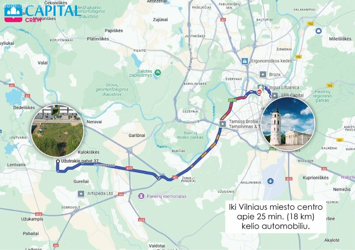 Parduodamas sklypas Vilniuje, Aukštieji Paneriai, Užutrakio g.