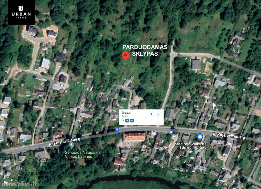 Parduodamas sklypas Vilniuje, Naujoji Vilnia, A. Kojelavičiaus g.