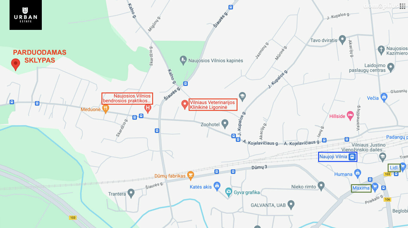 Parduodamas sklypas Vilniuje, Naujoji Vilnia, A. Kojelavičiaus g.