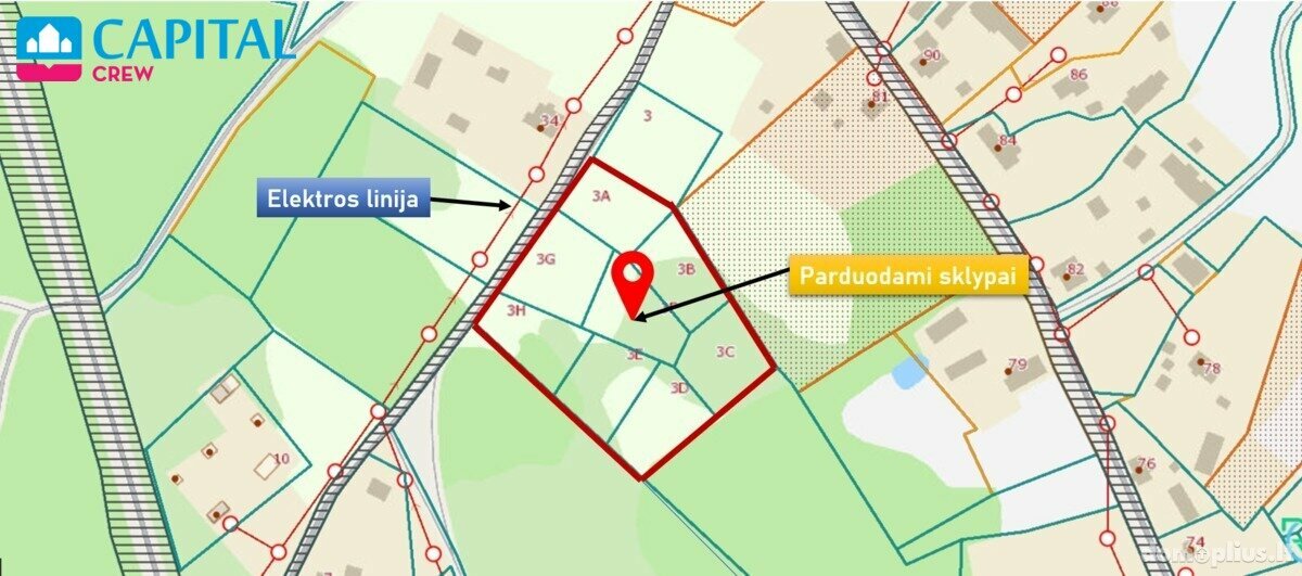 Land for sale Varėnos rajono sav., Marcinkonyse, Grūdos g.