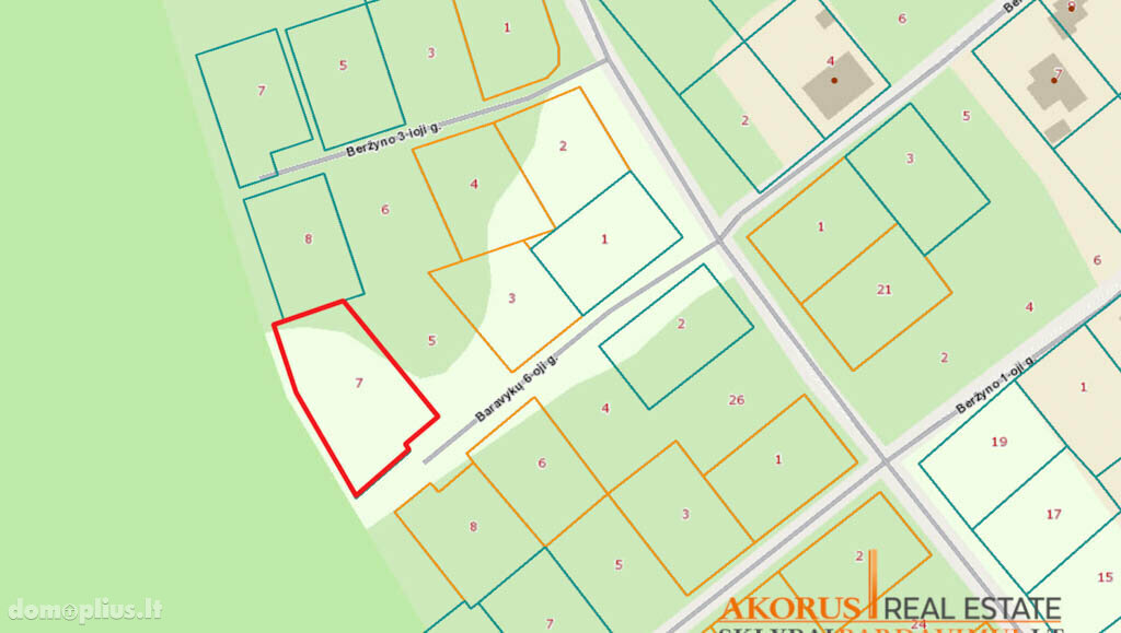 Parduodamas sklypas Vilniaus rajono sav., Akmeniškėse, Baravykų 6-oji g.