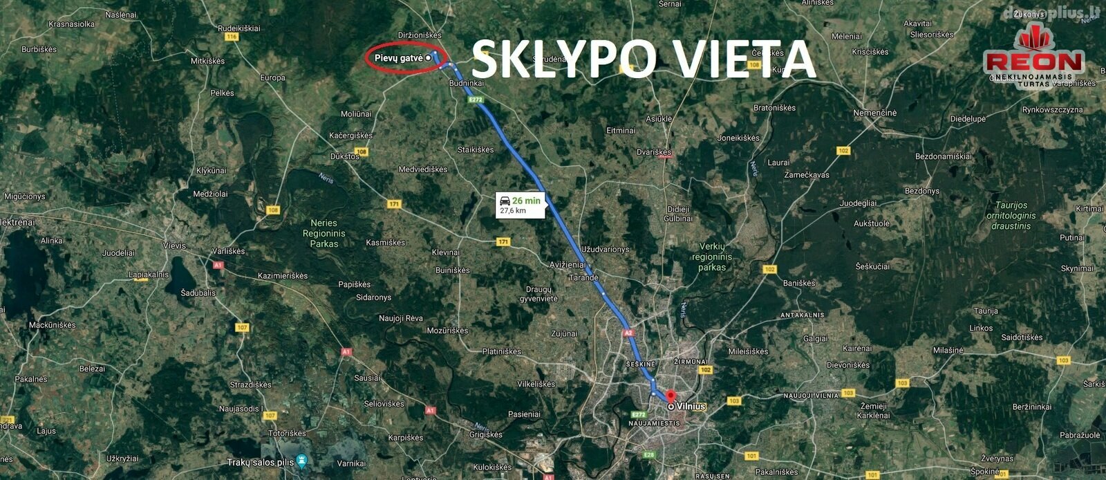 Parduodamas sklypas Vilniaus rajono sav., Maišiagaloje, Pievų g.