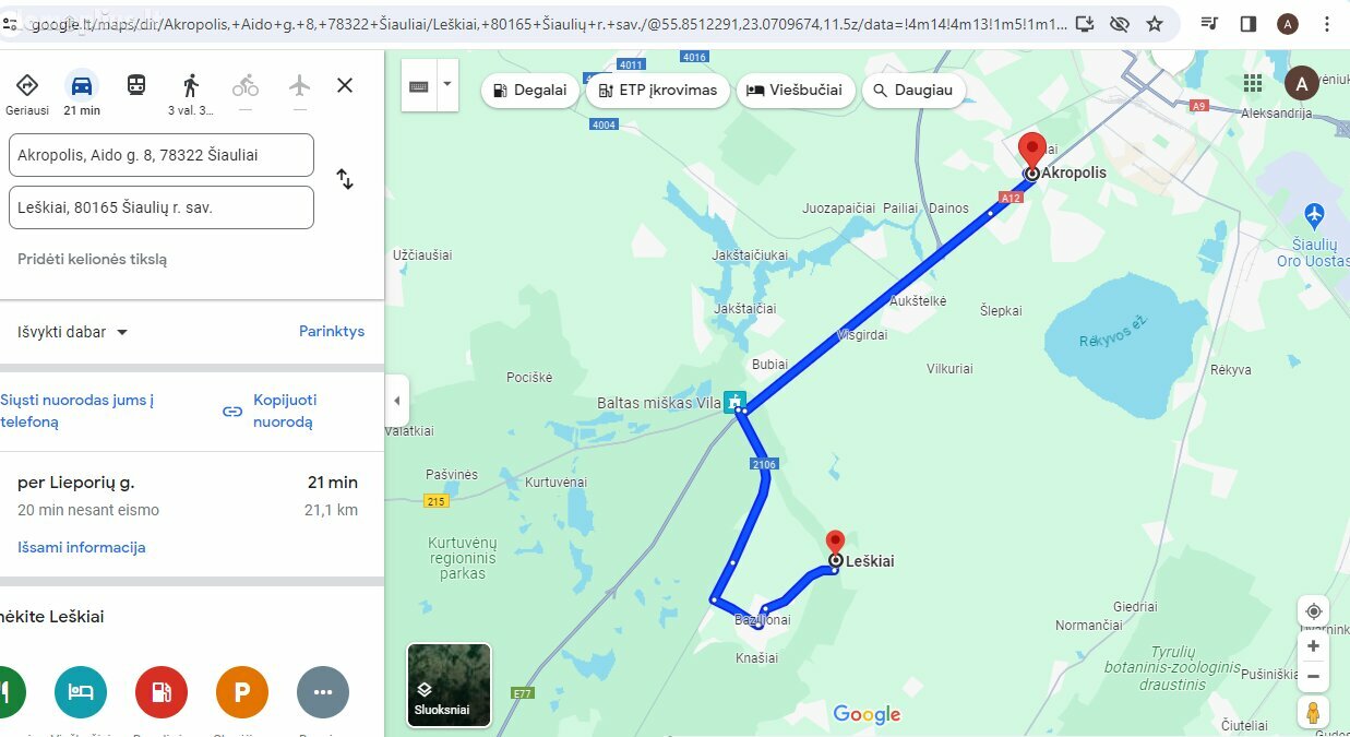 Parduodamas sklypas Šiaulių rajono sav., Leškiuose