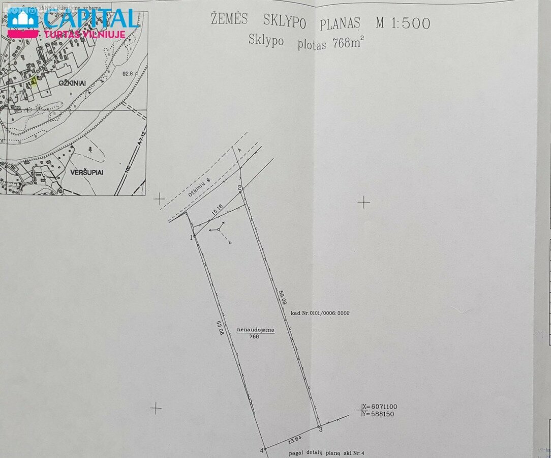 Land for sale Vilnius, Vilniuje, Ožkinių g.