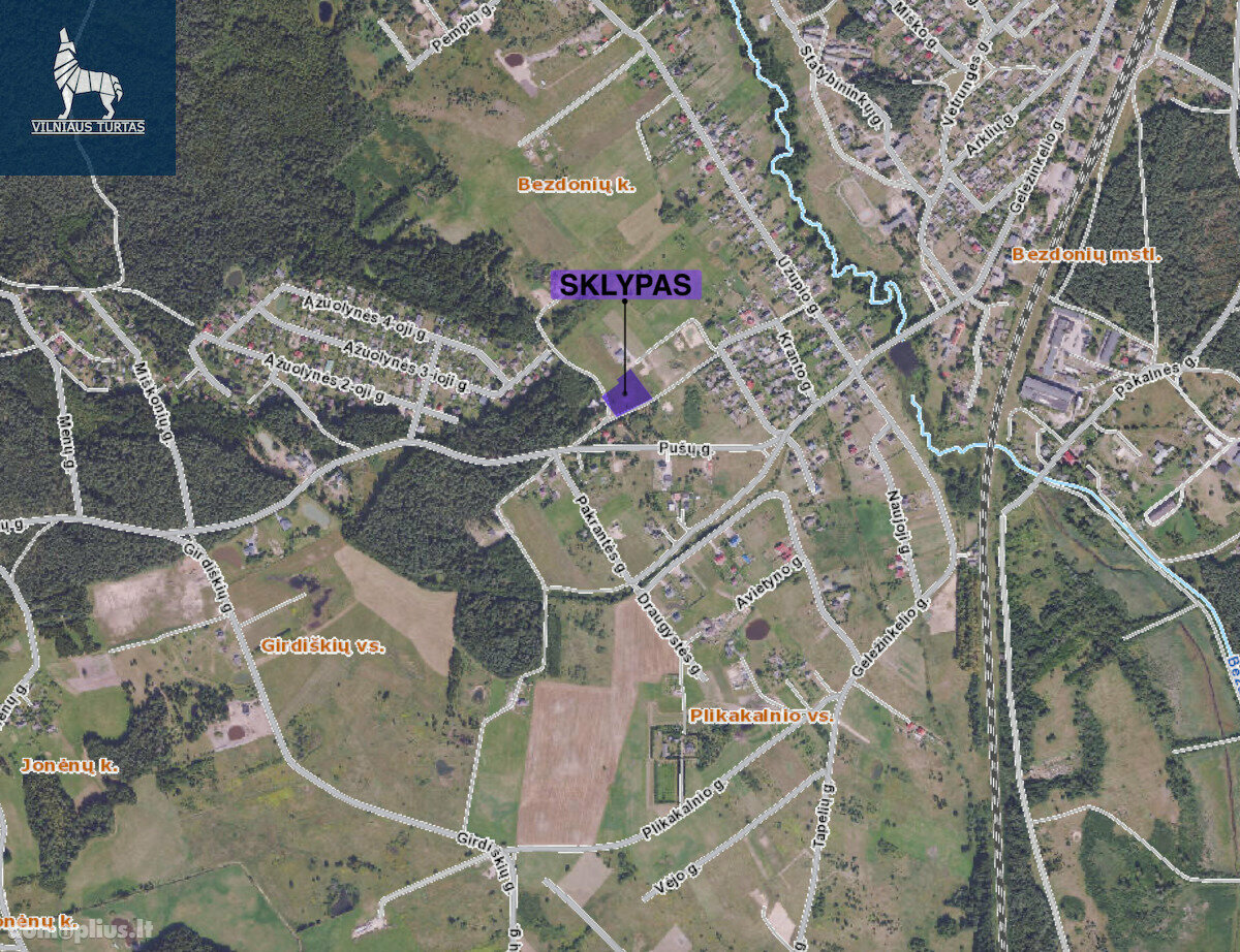 Участок Vilniaus rajono sav., Bezdonyse, Pušų g.