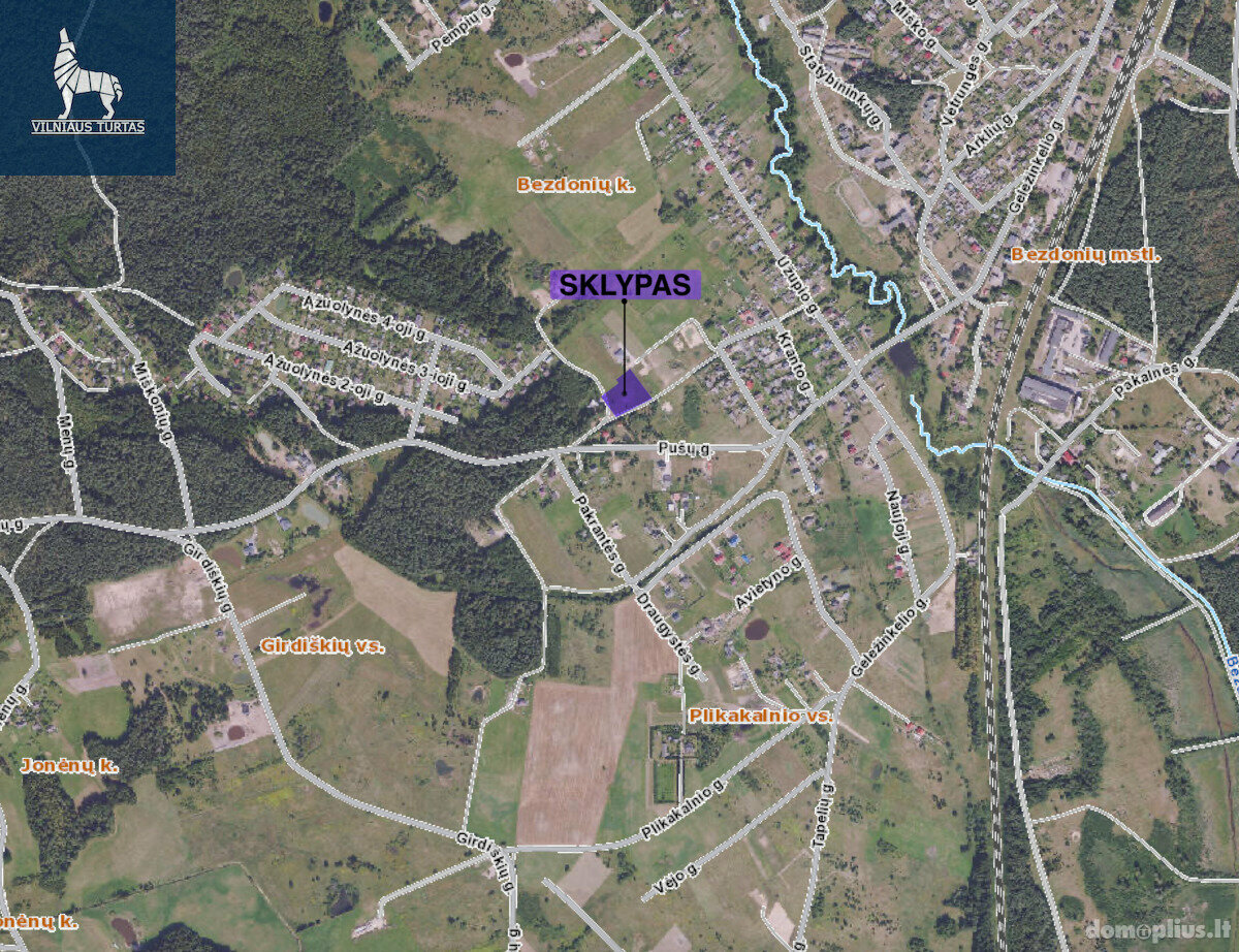 Участок Vilniaus rajono sav., Bezdonyse, Pušų g.