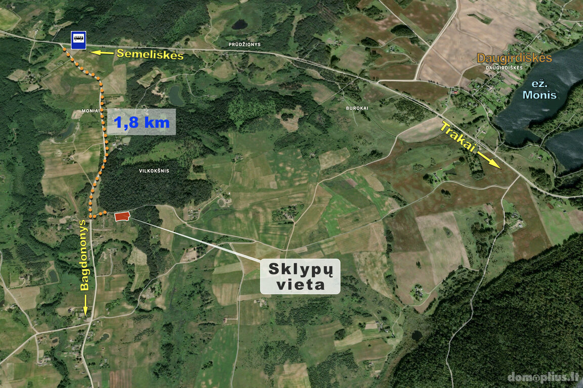 Parduodamas sklypas Trakų rajono sav., Vilkokšnyje
