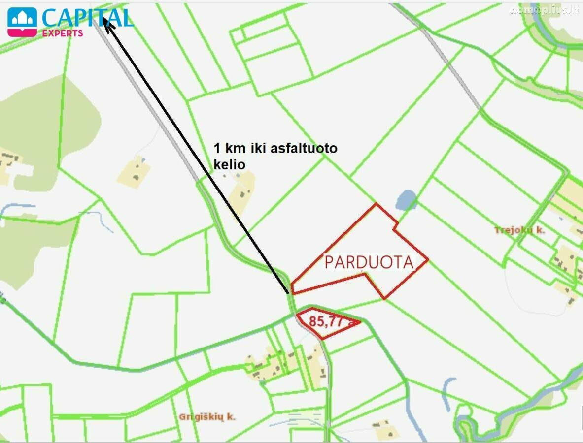 Parduodamas sklypas Širvintų rajono sav., Grigiškiuose