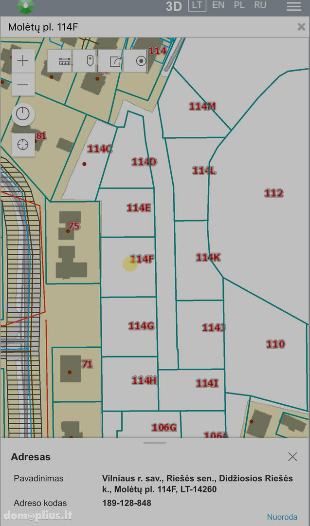 Land for sale Vilniaus rajono sav., Didžioji Riešė, Molėtų pl.