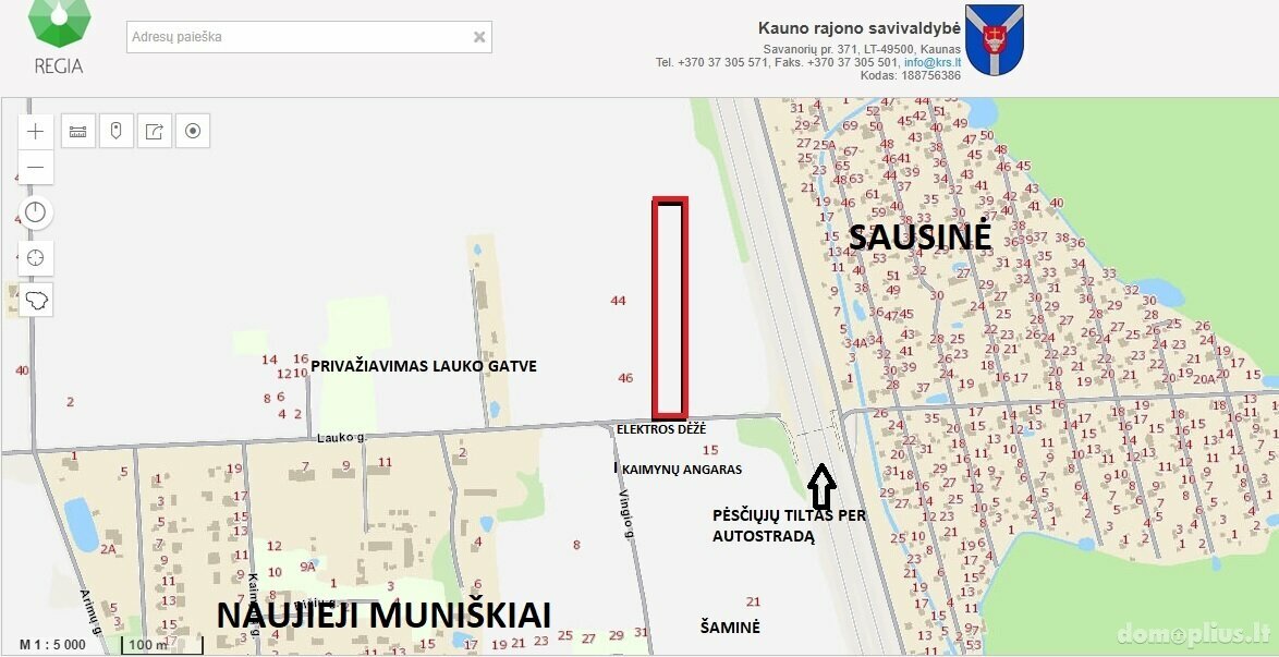 Land for sale Kauno rajono sav., Naujieji Muniškiai