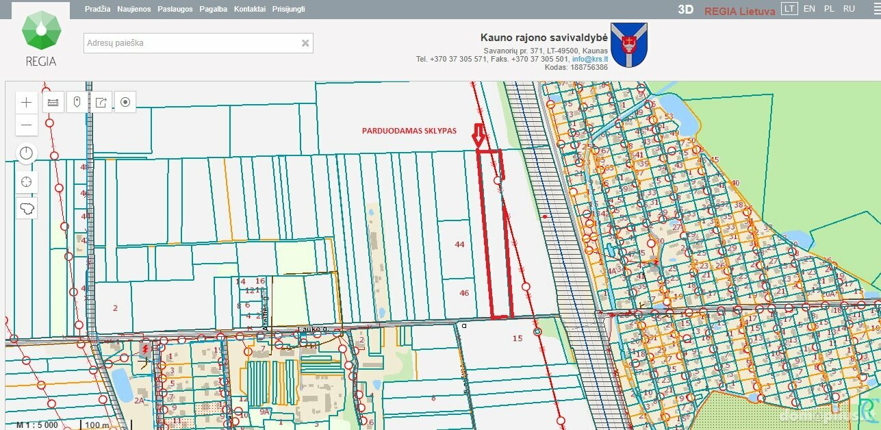 Land for sale Kauno rajono sav., Naujieji Muniškiai