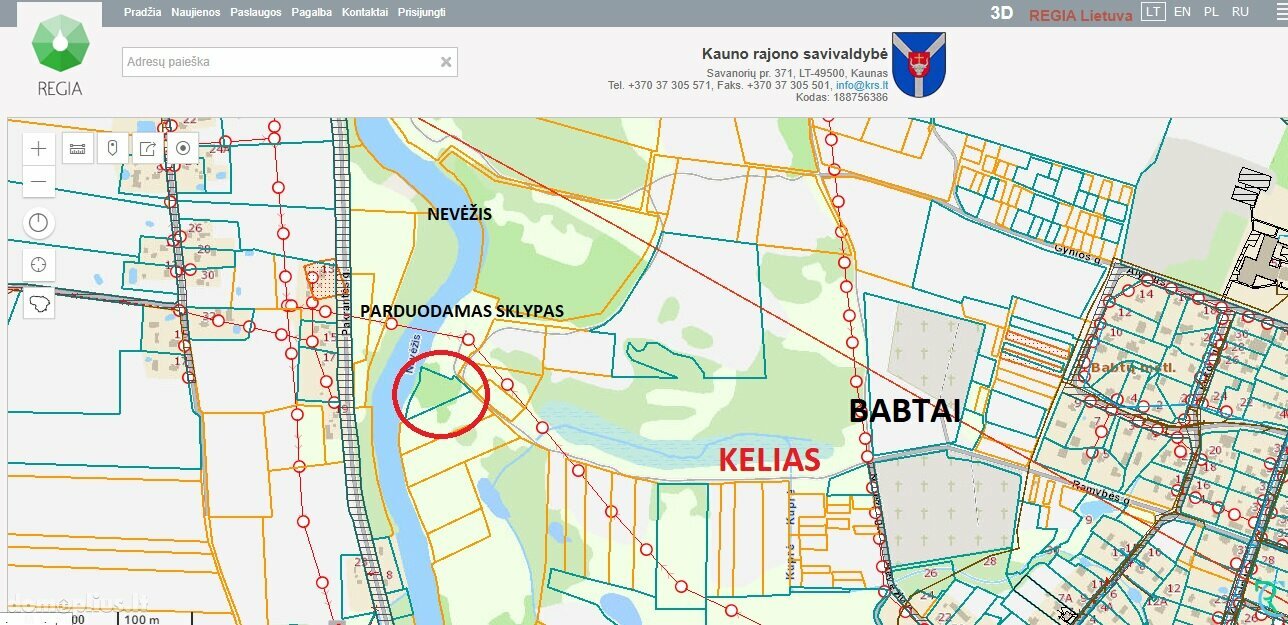 Parduodamas sklypas Kauno rajono sav., Babtuose, Ramybės g.