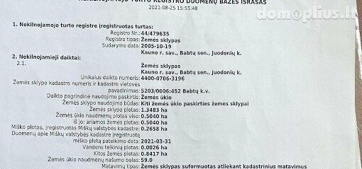 Parduodamas sklypas Kauno rajono sav., Juodoniuose, Upės g.