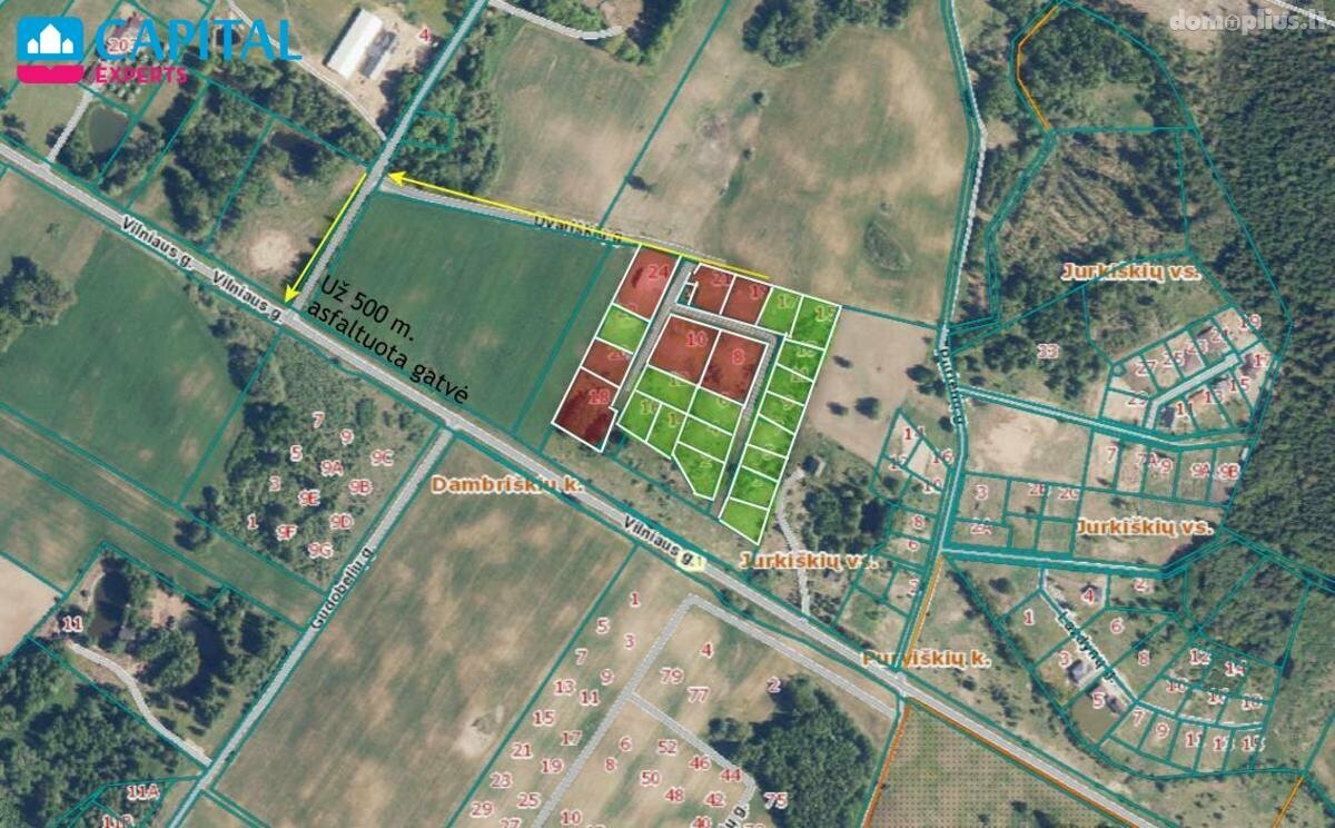 Land for sale Vilniaus rajono sav., Jurkiškėse