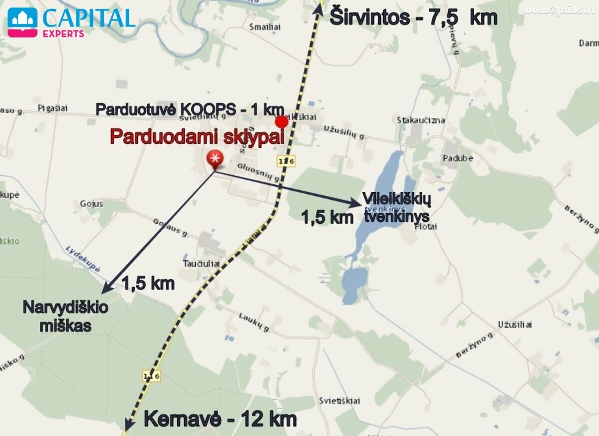Parduodamas sklypas Širvintų rajono sav., Vileikiškiuose