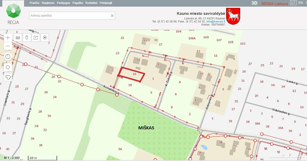 Land for sale Kaune, Vaišvydavoje, Zubrynės g.