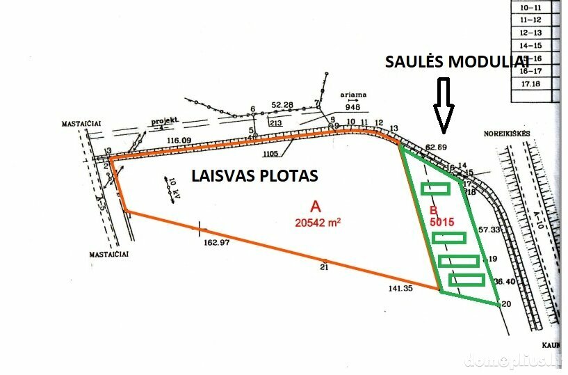 Land for sale Kauno rajono sav., Mastaičiuose, Garliavos g.