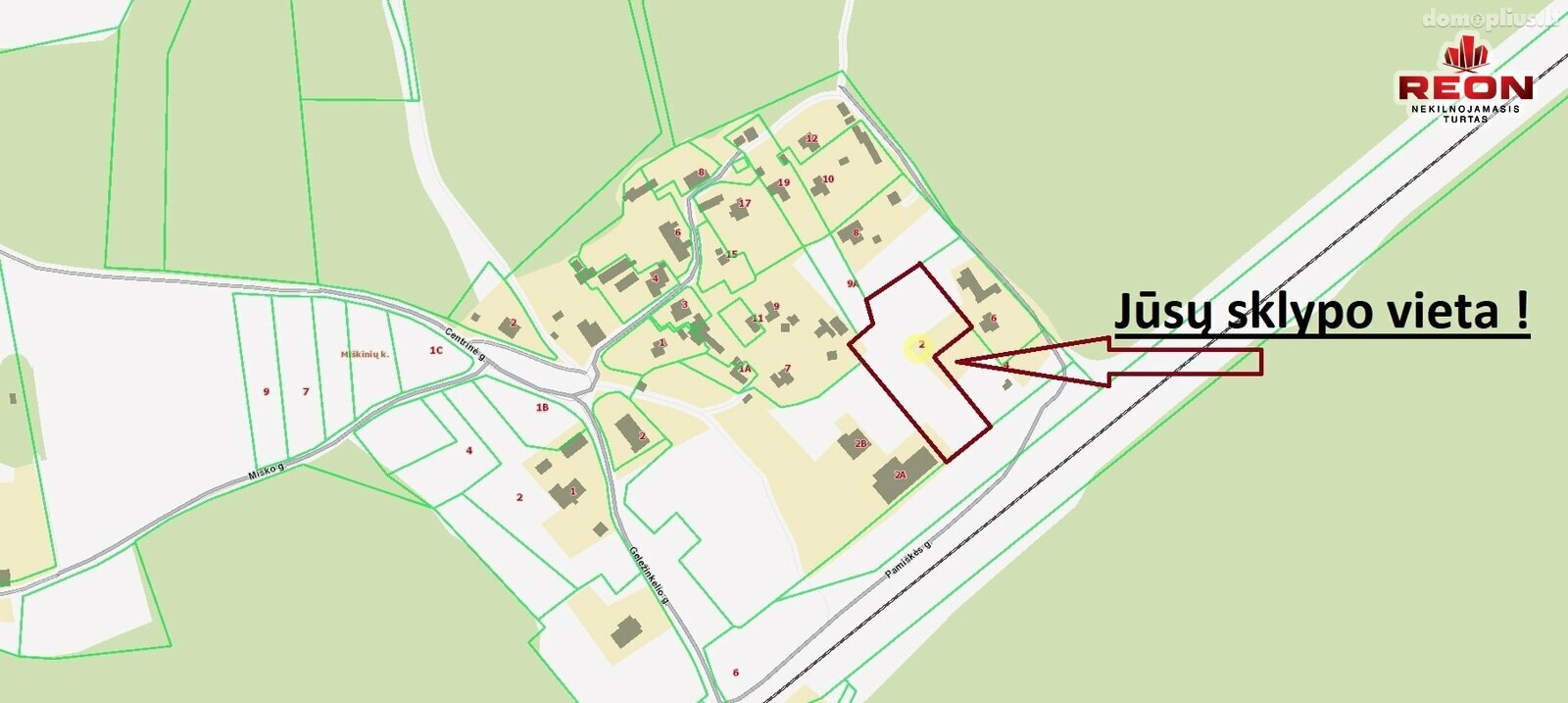 Land for sale Trakų rajono sav., Miškiniuose, Pamiškės g.