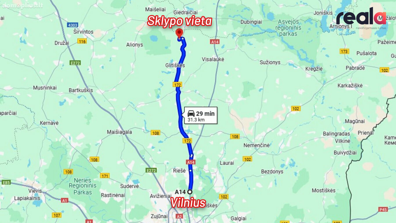Parduodamas sklypas Vilniaus rajono sav., Santakoje