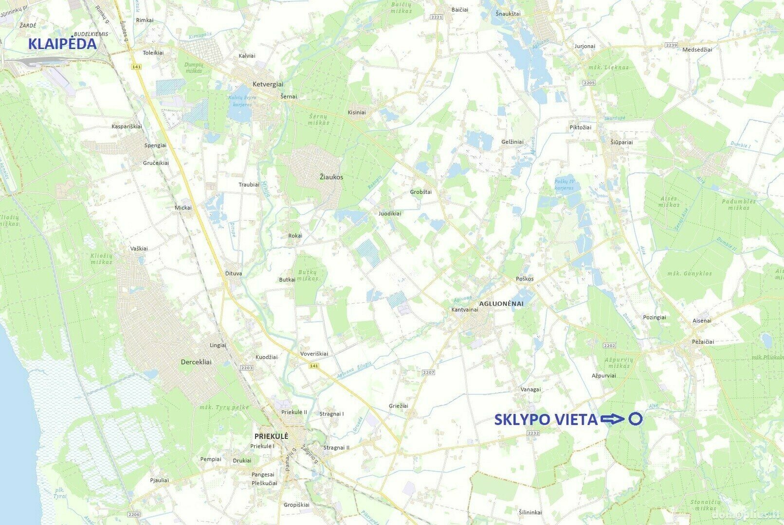 Parduodamas sklypas Klaipėdos rajono sav., Dvyliuose