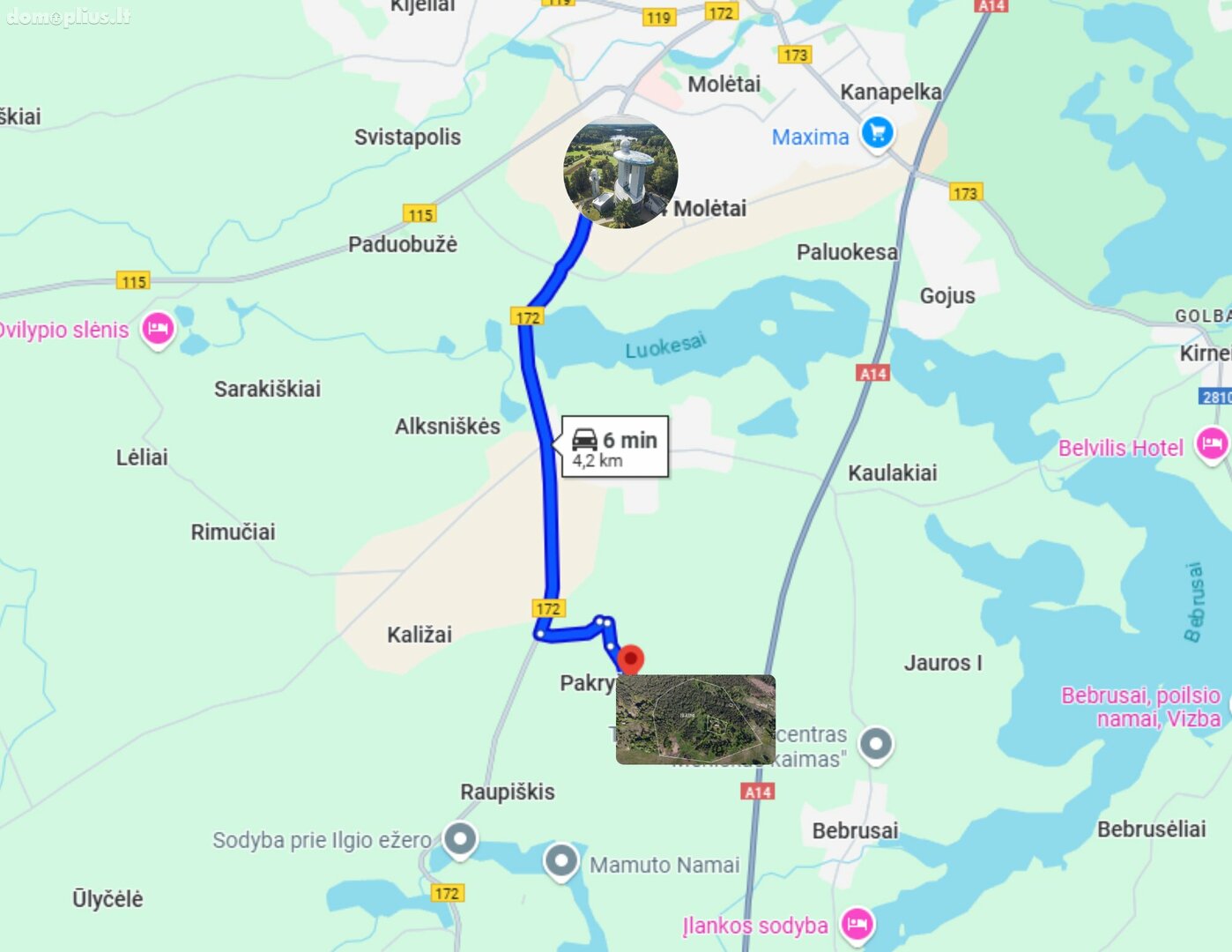 Parduodamas sklypas Molėtų rajono sav., Naraginėje