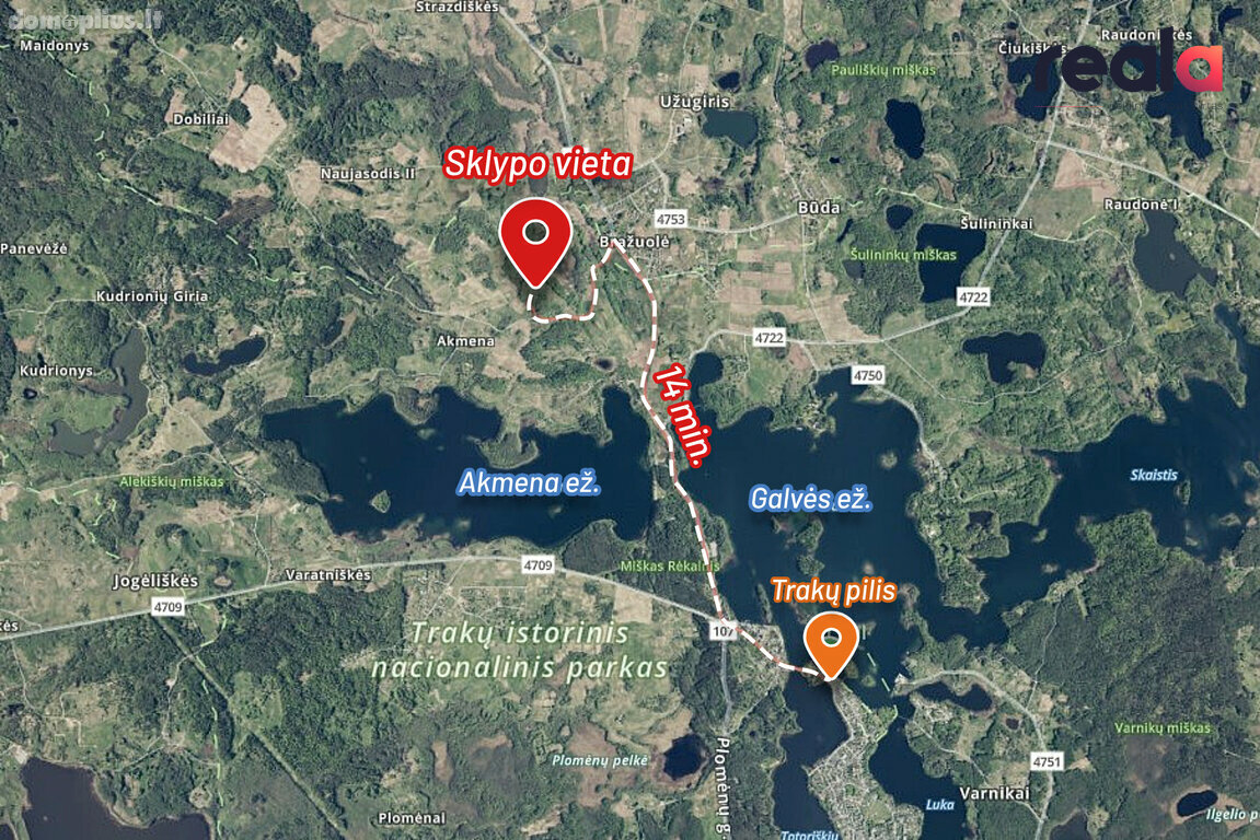 Parduodamas sklypas Trakų rajono sav., Bražuolėje