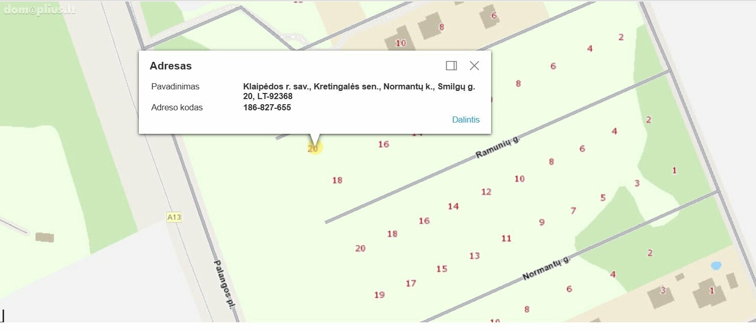 Parduodamas sklypas Klaipėdos rajono sav., Normantuose, Smilgų g.