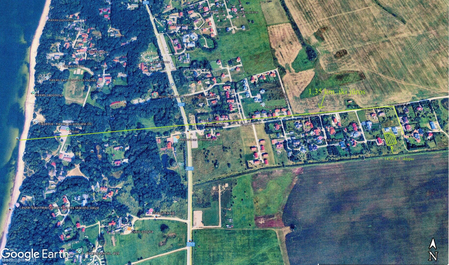 Parduodamas sklypas Klaipėdos rajono sav., Karklėje, Karklininkų g.