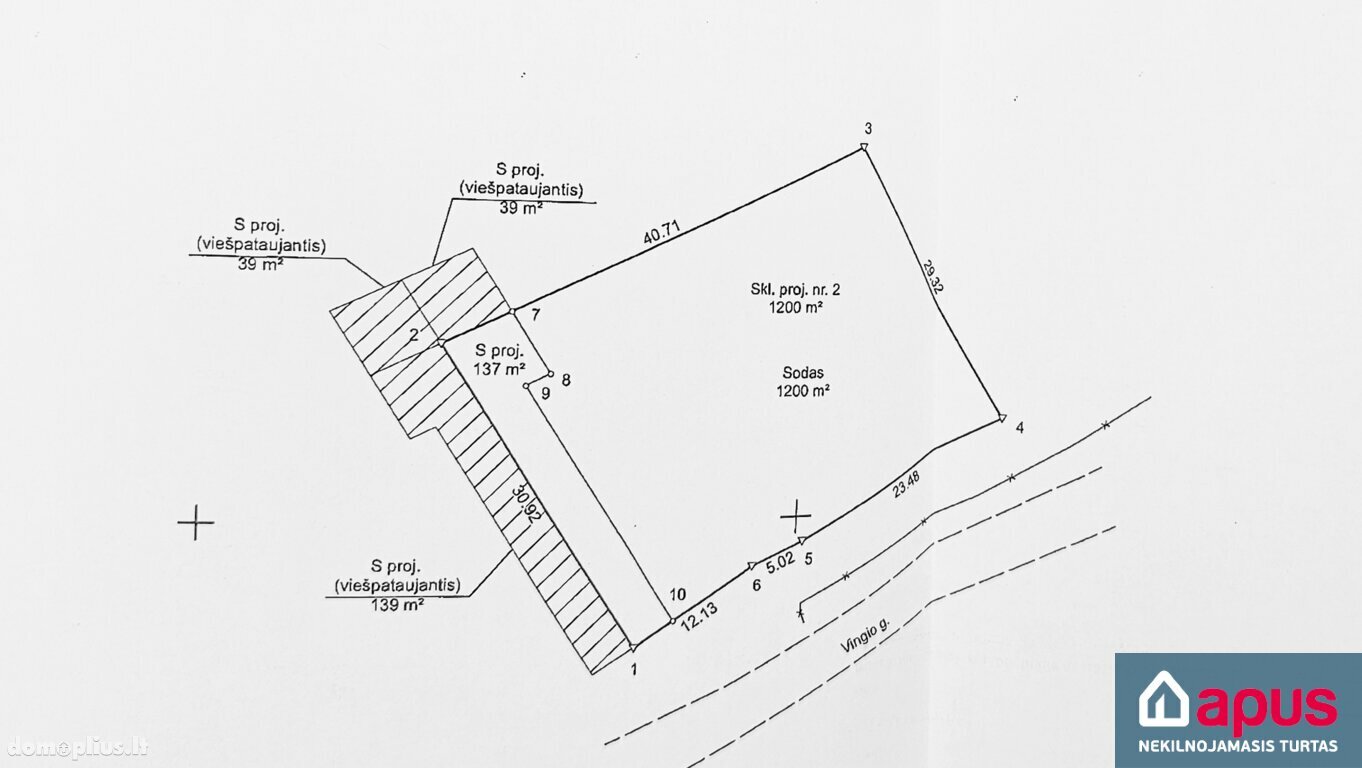 Parduodamas sklypas Vilniaus rajono sav., Avižieniuose, Vingio g.