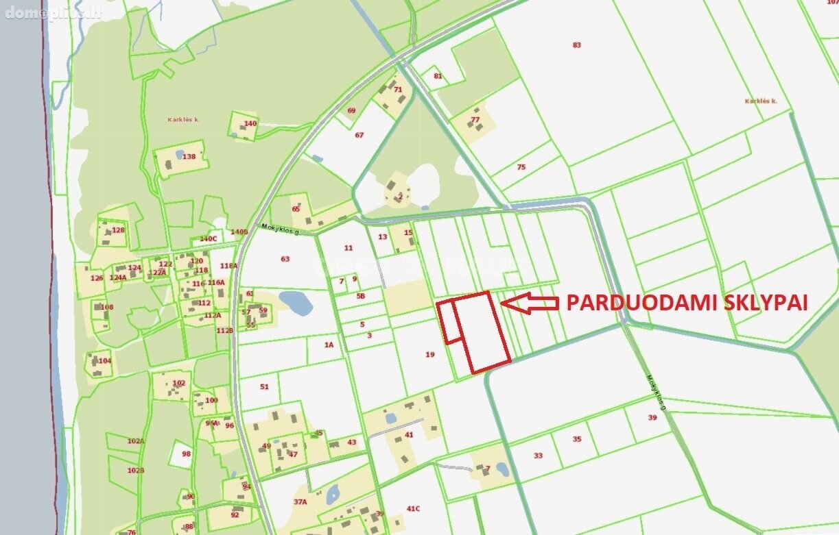 Parduodamas sklypas Klaipėdos rajono sav., Karklėje